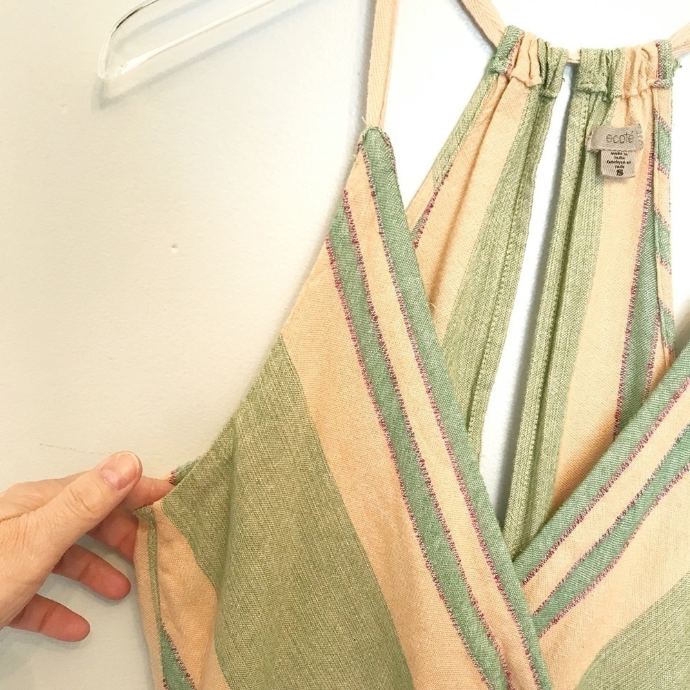 Urban Outfitters Ecote Fonda Striped Romper Size S - Picture 6 of 11